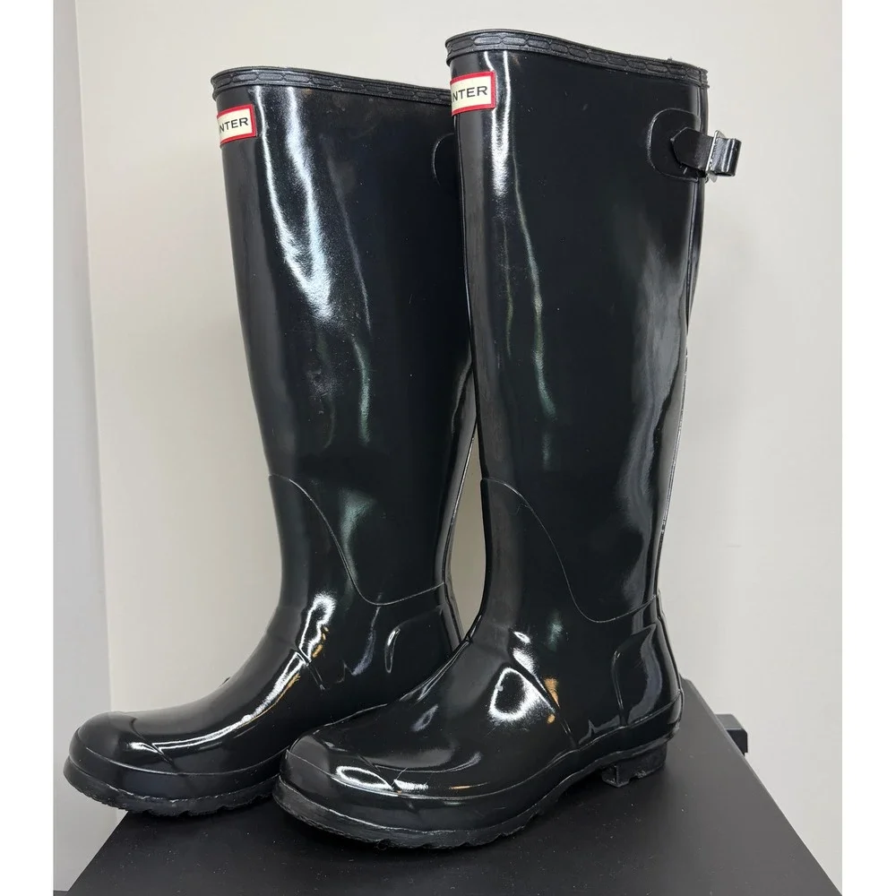 Hunter Women's Original Tall Gloss Rain Boots Size 8